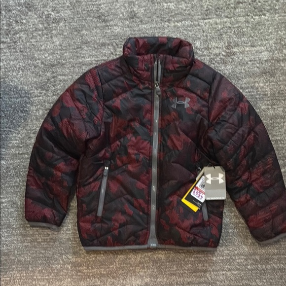 Under Armour Other - Under Armour Red and Black Camo Jacket NWT YXS